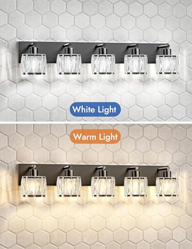 Crystal Vanity Lights for Bathrooms (5 Count)