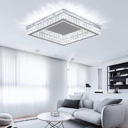 Modern Square Crystal Chandelier