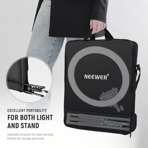 Professional 18 Inch Ring Light with Tripod Stand Phone Holder Compatible with iPhone