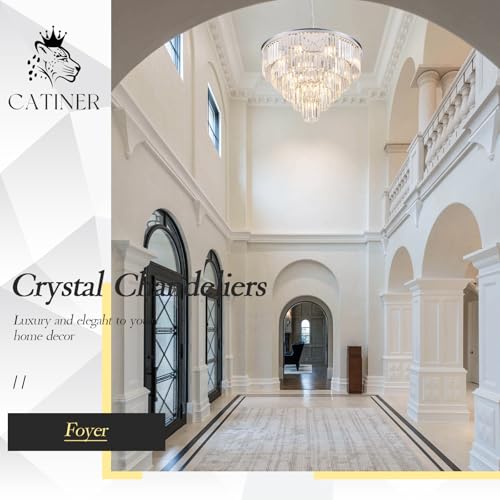 30" Modern Crystal Chandelier