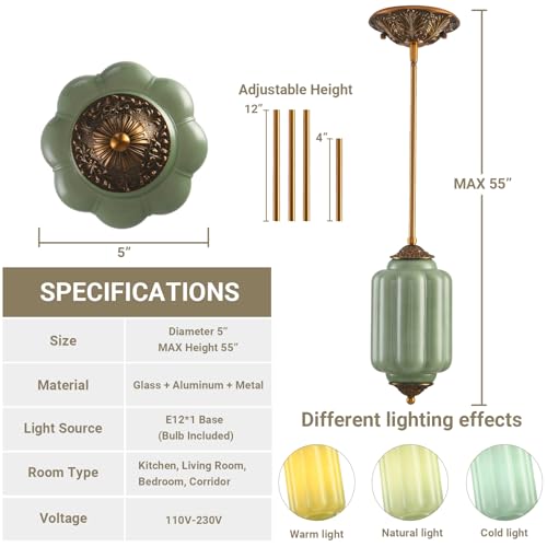 5.5 in Vintage Milk Glass Ceiling Light Fixture