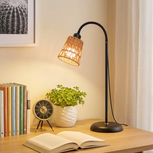 Boho Black Floor Lamp for Living Room (Black-1)