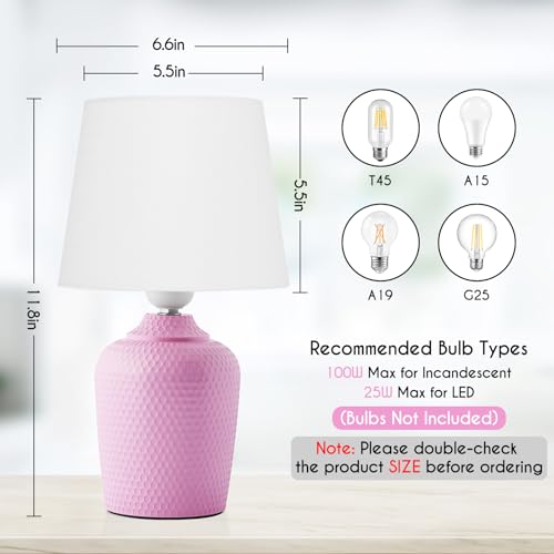 11.8’’ Small Table Lamps Set of 2 for Bedroom Kid’s Room (2 Count)
