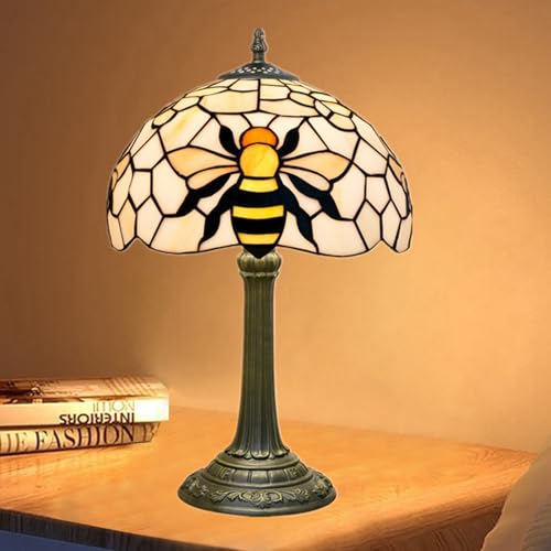 Tiffany Stained Glass lamp bee Cute Bedside Table lamp Animal Night Light