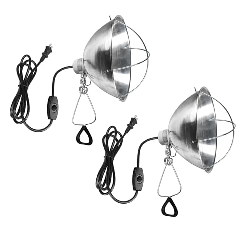 Clamp Lamp Light 10.5 Inch Adjustable Aluminum Reflector (2 Count)