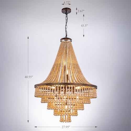 Farmhouse Chandelier Light 28”