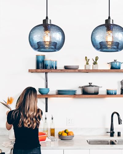 Blue Pendant Light