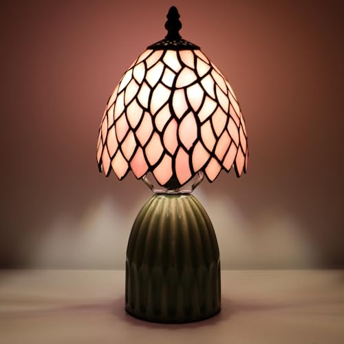 Tiffany Stained Glass Mushroom Table Lamp 12.5 Inch