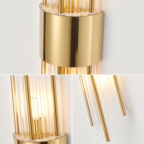 Modern Gold Crystal Wall Sconce