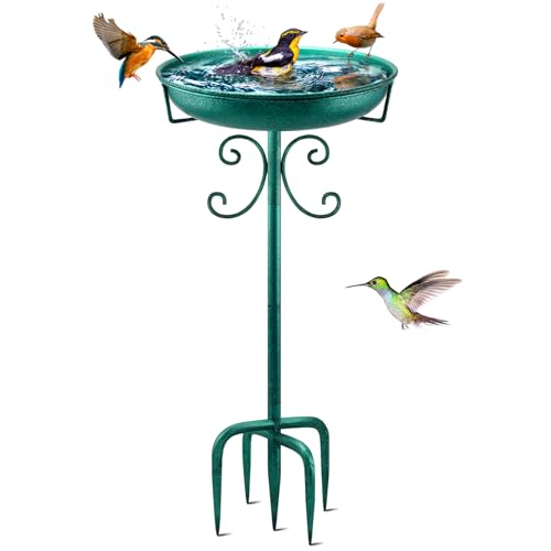35In Metal Bird Bath for Outside