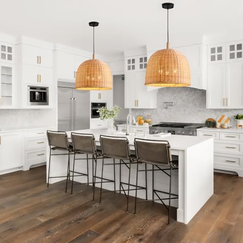 17.7" Rattan Pendant Light (3 Count)