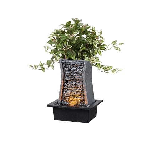 Tabletop Water Fountain with LED Lights