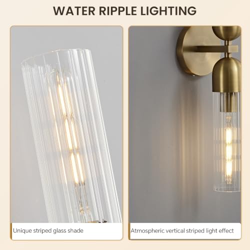 Bathroom Sconces 24in Glass Sconces Hardwired 2PK