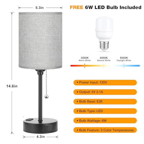 Small Bedside Table Lamp for Bedroom