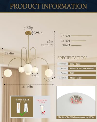 Gold Sputnik Chandelier