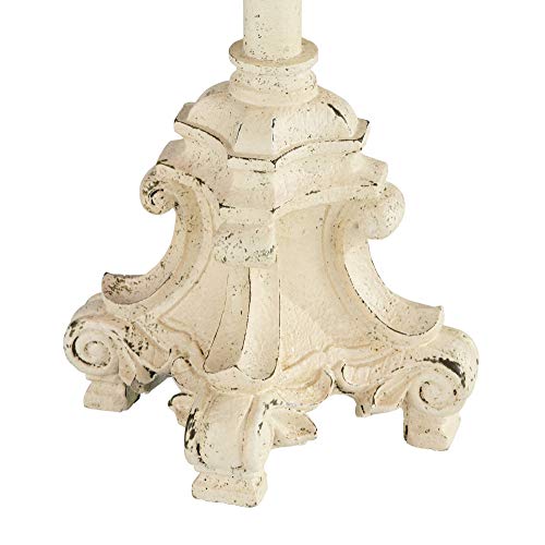 French Candlestick 34" Large Buffet Table Lamps Set of 2 Ivory White (2 Count)