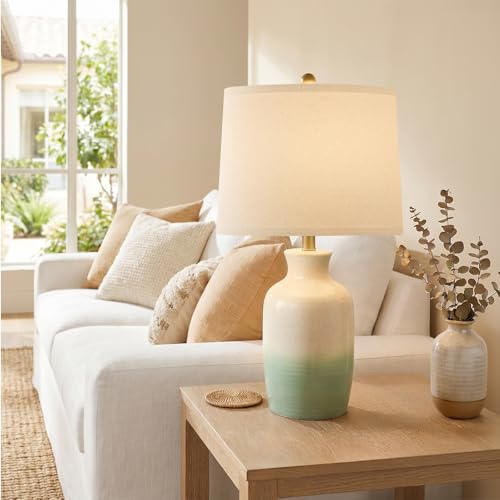 24'' Farmhouse Living Room Lamp with Soft Ombre Finish