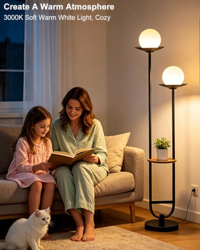 63IN Black Floor Lamp with U Pole (2 Count)