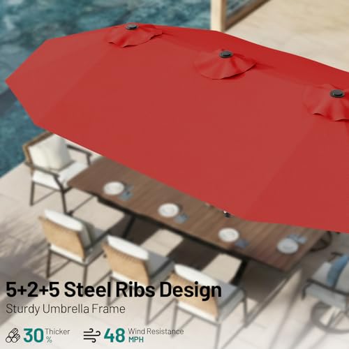 15FT Outdoor Patio Umbrella with Crank