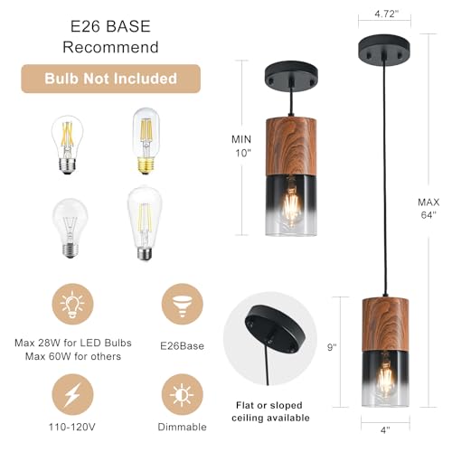 2 Pack Modern Pendant Lights for Kitchen Island