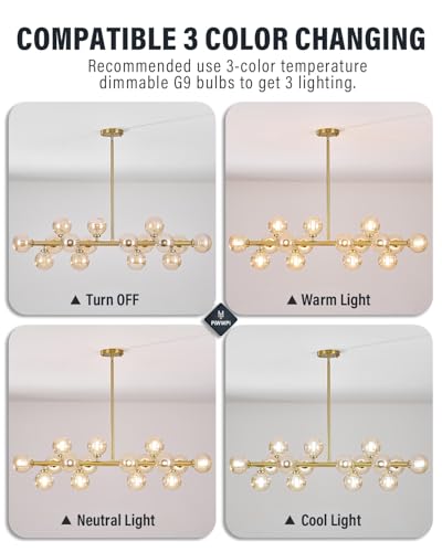 Glass Globe Sputnik Chandelier