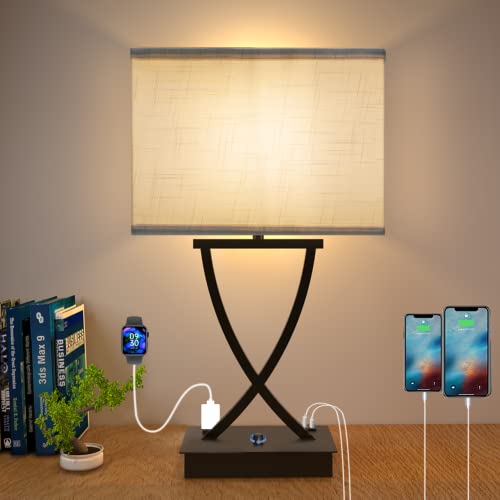 Fully Dimmable Medium Table Lamp for Bedroom with Type C
