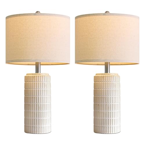 23’’ Dimmable Table Lamps Set of 2 with Remote for Living Room