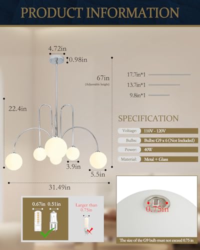 Nickel Sputnik Chandelier