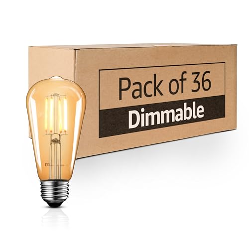 36 Pack Dimmable Vintage E26 LED Light Bulb (36 Count)