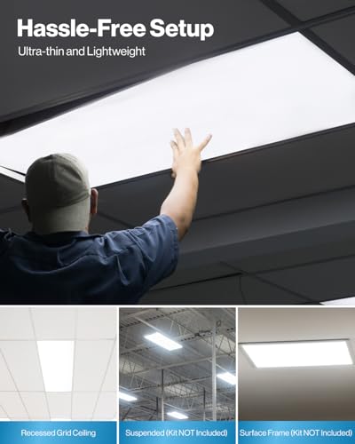 Sunco 2 Pack 2x4 LED Flat Panel Lights (2 Count)