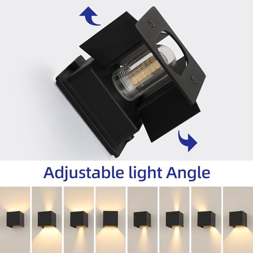 2 Pcs Outdoor Wall Lights Exterior (2 Count)