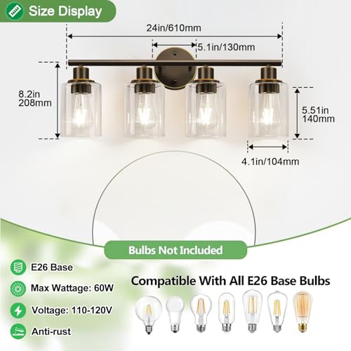 4 Light Bathroom Light Fixtures