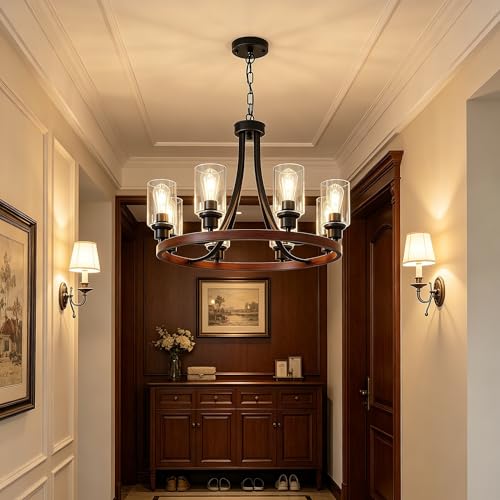 Farmhouse Chandelier for Dining Room (72 Count)