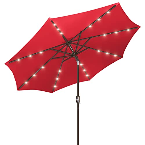 9ft Patio Umbrella with Solar Lights
