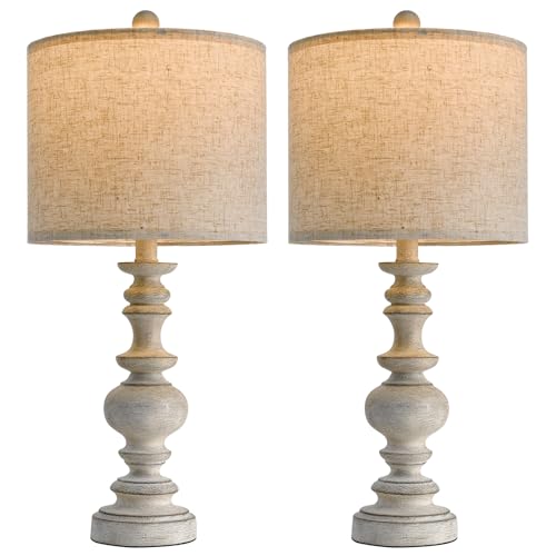 24" Farmhouse Retro Table Lamp Set of 2 (2 Count)