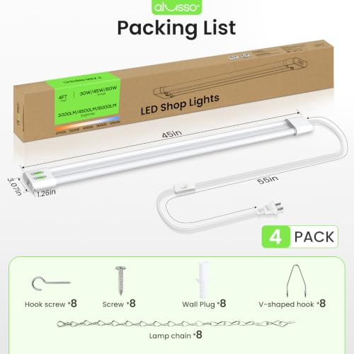 4FT LED Shop Lights (4 Count)