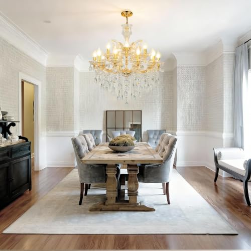 Modern Crystal Chandeliers Luxury Gold Maria Theresa Chandelier for Dining Room