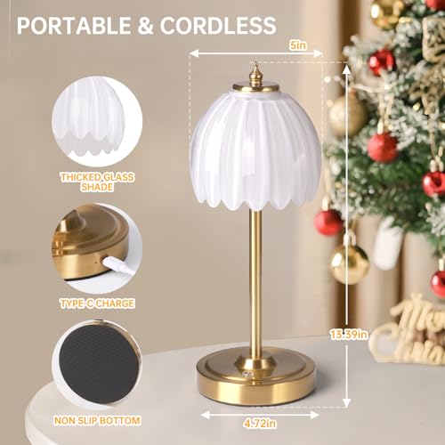 Tulip Table Lamp with 5000mAh Battery & Touch Control