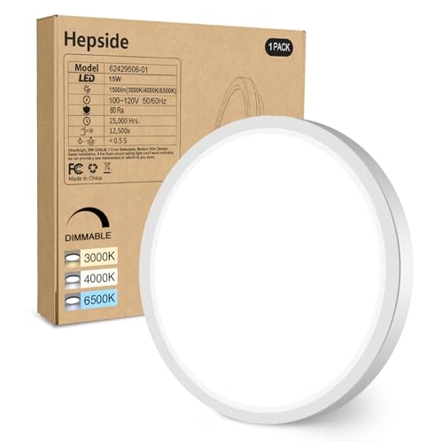 1Pack Dimmable Flush Mount Ceiling Light Fixture White
