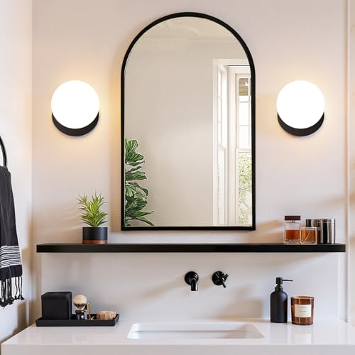 2 Pack Modern Matte Black Wall Light Fixtures (2 Count)