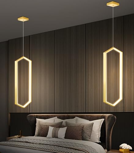 Ring Dimmable Pendant Lighting Adjust LED Mini Chandelier Ceiling Light Fixtures for Kitchen Island Dining Room Living Room Bedroom Hallway Gold