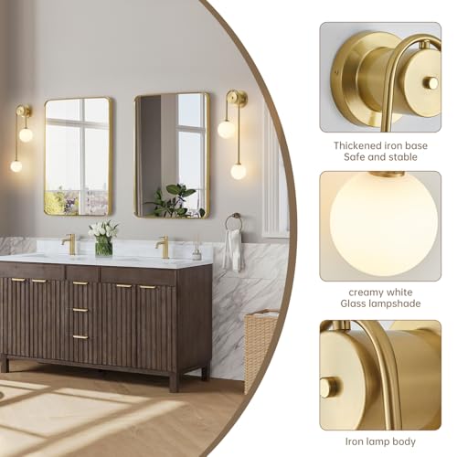 Golden Wall lamp Double Ball