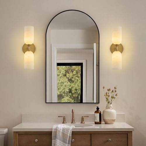 14" Natural Alabaster Sconce