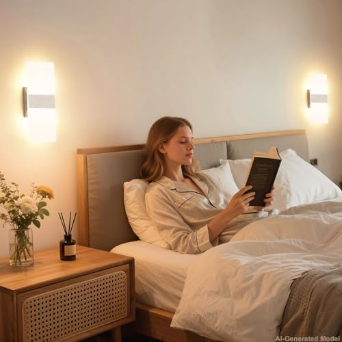 Modern LED Wall Sconce Set of 2