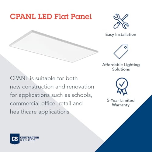 2x4 LED Flat Panel Light Adj Lumens