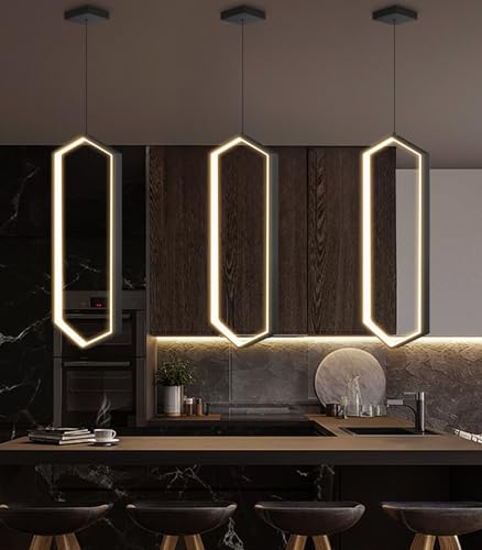 Ring Dimmable Pendant Lighting Adjust LED Mini Chandelier Ceiling Light Fixtures for Kitchen Island Dining Room Living Room Bedroom Hallway Black