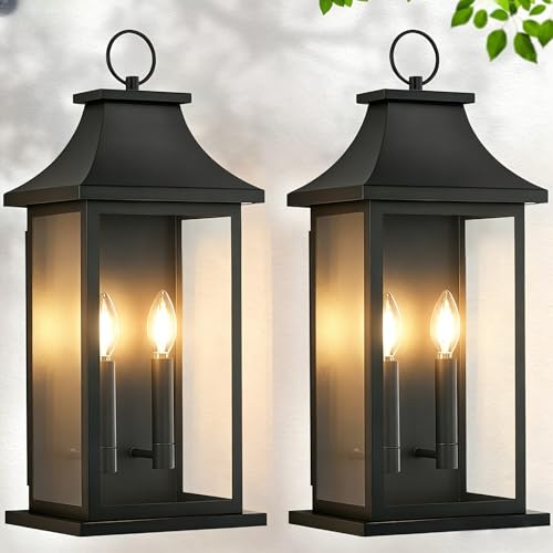 2 Pack 22'' Outdoor Wall Lantern (2 Count)