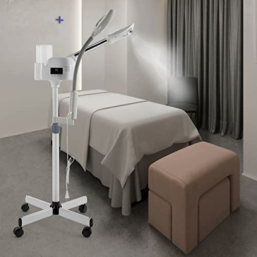 Professional Facial Steamer with 5X LED Magnifying Lamp 2 in 1