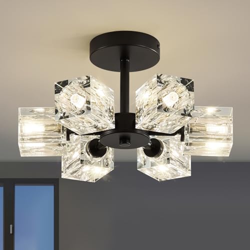 K9 Crystal Semi Flush Ceiling