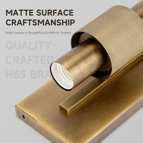 22.8" Knurled Brass Wall Sconces